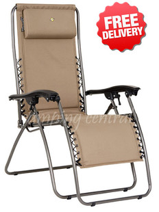 OZtrail Sun Lounge Classic Reclining Pool Arm Chair