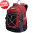 Caribee Cisco 28 Ltr Backpack Daypack Bag - (Red / Charcoal)