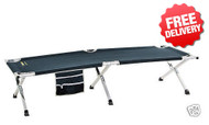 OZtrail Jumbo Aluminium Stretcher Bed - 210x80cm (Angle View)