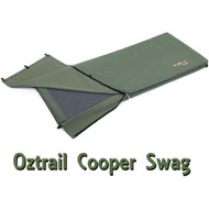 OZtrail Cooper Canvas Swag - High-Density Mattress (Angle View)