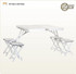 OZtrail Deluxe Camping Picnic Table + Chair Set - With Dimensions