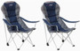 2 x Caribee Ultimate Folding Camping Picnic Arm Chair - Two Pair