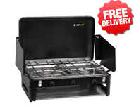 OZtrail 2 Burner Double Grill Gas Camping Camp Portable Stove Cooker - with Free Shipping