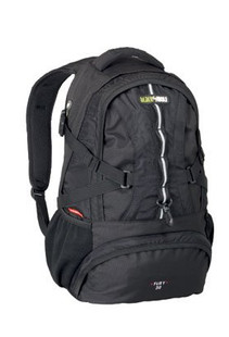 Black Wolf Fury 30 Litre Backpack Daypack (Black) - Front View