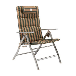 Coleman 5 Position Padded Chair (Steel Arm) Folding Portable Camping Picnic - Free Shipping