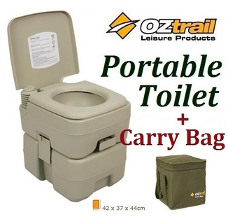 OZtrail portable toilet lavatory outdoor 20 Litres sealed carry bag