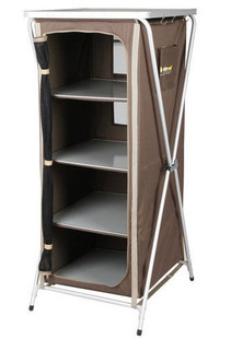 Oztrail 4-shelf hard-top instant camp storage cupboard