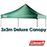 Green 3x3m Replacement Canopy for Deluxe Gazebo