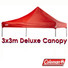 Red 3x3m Replacement Canopy for Deluxe Gazebo