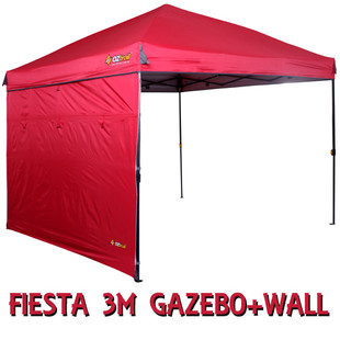 OZtrail Red Fiesta Gazebo and Wall