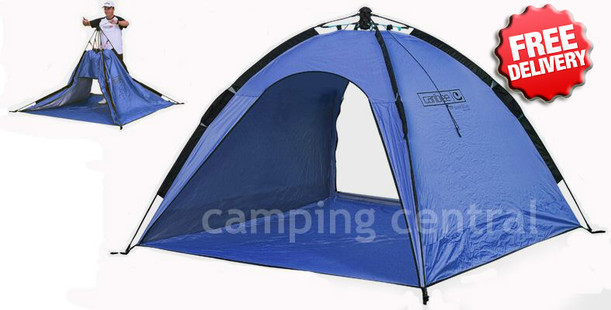 Caribee Beach Tent UV50+ Sun Shelter Pop Up Shade - (Blue)