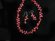 Pearls |  Red Keshi Freshwater Pearl Necklace | Navajo