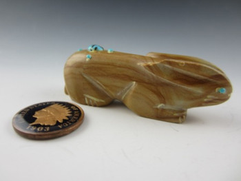 Rabbit fetish carving by Zuni artist Danette Laate available at Sacred Bear Jewelry.