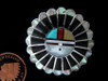 Sun Face pendant / pin in Sterling by Zuni artists Verdelle & Ester Niiha available at Sacred Bear Jewelry.