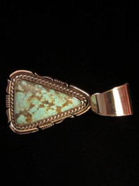 Turquoise and Sterling Pendant by Navajo artist Steve Francisco available from Sacred Bear Jewelry.
