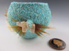 Fetish Pot Covered in Turquoise with Three Bear Guardians by Zuni artist Marolita Phillips available at Sacredbear.com.