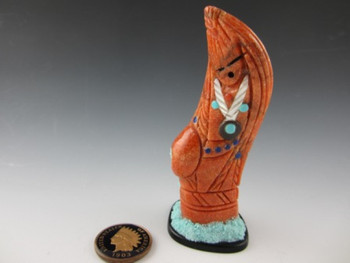 Corn Maiden fetish carving by Zuni artist Vickie Quandelacy available from Sacred Bear Jewelry.