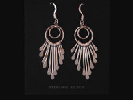 Sterling Silver Earrings with Multiple Dangles