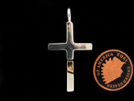 Cross by Ron Henry, Sterling Silver and 14kt Gold (SORRY SOLD)