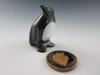 Penguin Fetish Carving from Black Marble by Zuni artist Calvert Bowanie available at Sacred Bear Jewelry.