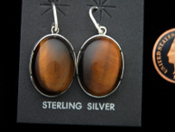 Natural Tigereye Dangle Earrings by Ron Henry