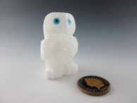 Owl fetish carved from Alabaster by Zuni artist Christine Banteah available at Sacred Bear Jewelry.