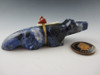 Badger fetish carved from Sodalite by Zuni artist Michael Mahooty available from Sacred Bear Jewelry.