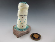 Corn Maiden fetish carved from Alabaster by Zuni artist Carl Etsate available from Sacred Bear Jewelry.