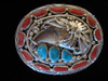 Bear Claw belt buckle in sterling by Navajo artist George Estate available from Sacred Bear Jewelry.
