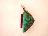 Turquoise and Sterling Pendant, by Ron Henry