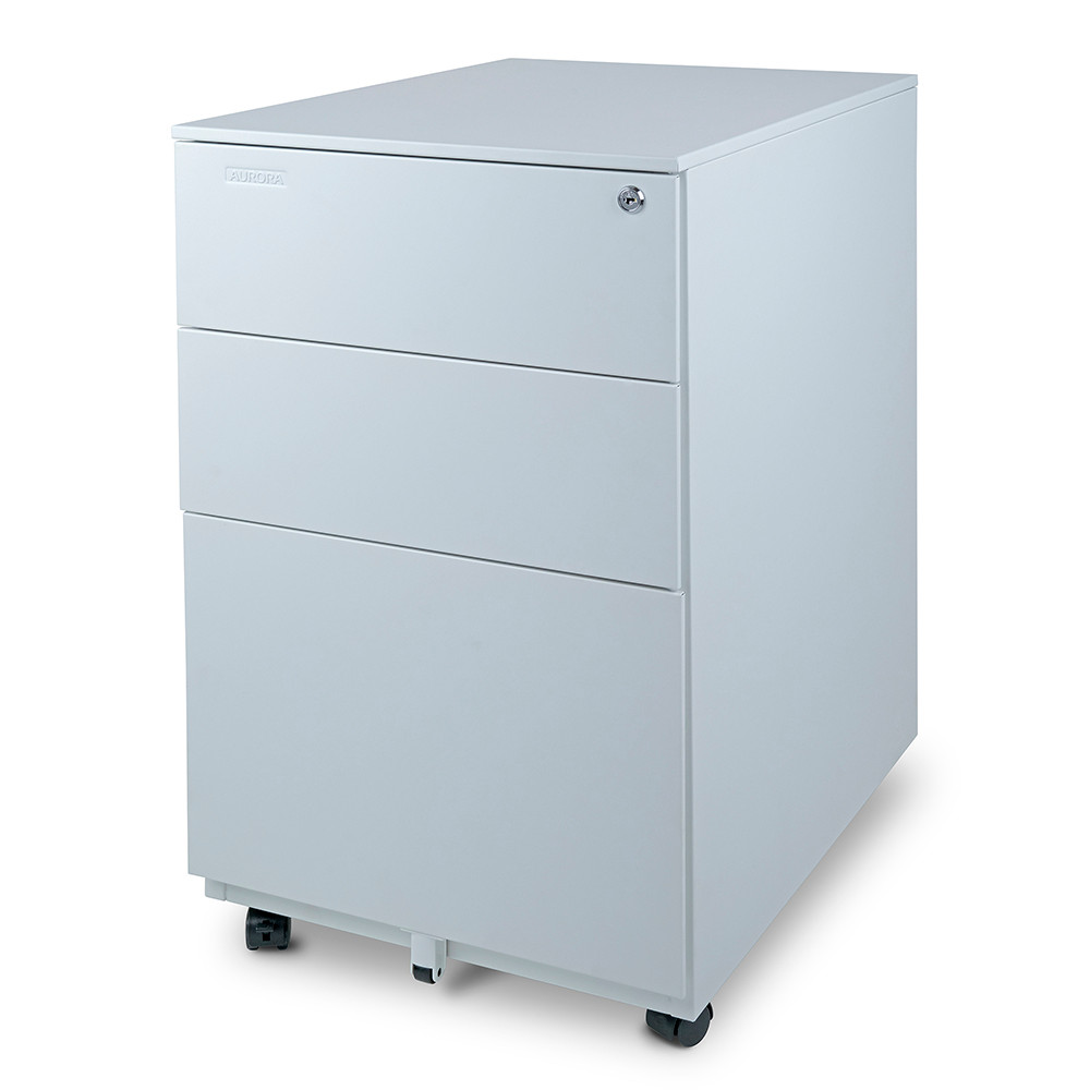 Modern 3-Drawer Metal Mobile File Cabinet With Lock Togo - View #4
