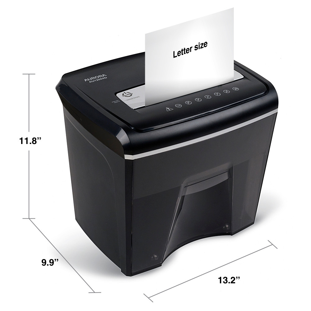 Aurora 12 Sheet Crosscut Paper and Credit Card Shredder with Pullout Basket .... 