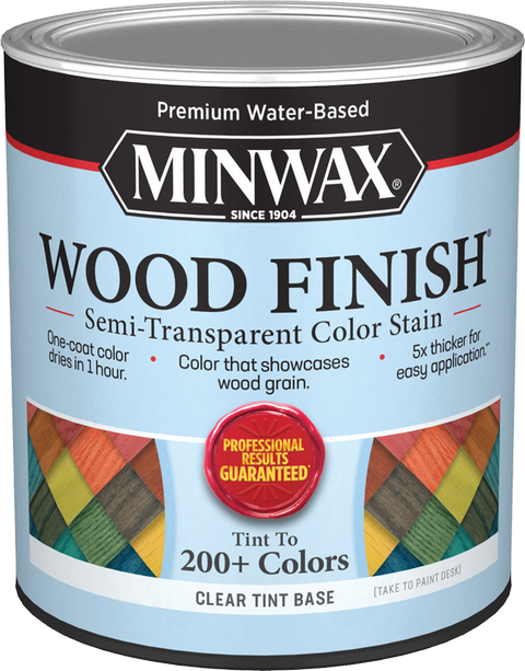 Minwax 11720 Qt Clear Tint Base Wood Finish Water-Based Semi ...