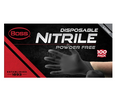 Boss B21051-M 4 Mil Medium Black Nitrile Disposable Gloves 100pk 
