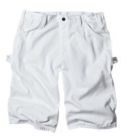 dickies white painters shorts