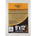 MERIT PRO  9' X 12' PAPER AND PLASTIC LAMINATED DROP CLOTH