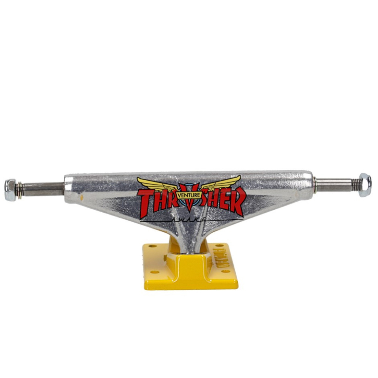 Venture Skateboard Trucks Thrasher Colab 6.1 Silver//Yellow 8.75/" Axle Pair