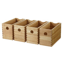 Oak Finger Joint Boxes - Set of 4