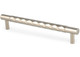 Polished nickel cabinet pull handle with diamond cut detailing and solid brass construction