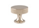 Polished nickel cupboard knob with industrial-style knurled detailing