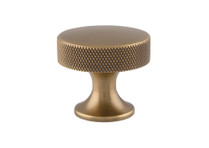 Berlin Knurled Knob - Antique Brass