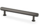 Dark bronze hex cabinet pull handle with angular T-bar design and solid brass construction