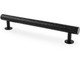 Black hammered cabinet pull handle with textured brass finish and T-bar design