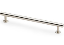 Satin nickel round T-bar pull handle by Alexander & Wilks for kitchens, wardrobes and fitted furniture.