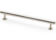 Satin nickel round T-bar pull handle by Alexander & Wilks for kitchens, wardrobes and fitted furniture.