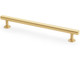 Alexander & Wilks satin brass round T-bar pull handles for cabinets and drawers