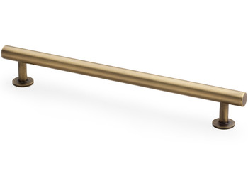 Alexander & Wilks antique brass round T-bar pull handles for cabinets and drawers