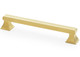 Alexander & Wilks Jesper square pull handles in satin brass 160mm centres