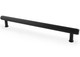 Matt black reeded cabinet pull handle with cylindrical solid brass design