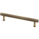 Reeded T-bar handle in antique brass